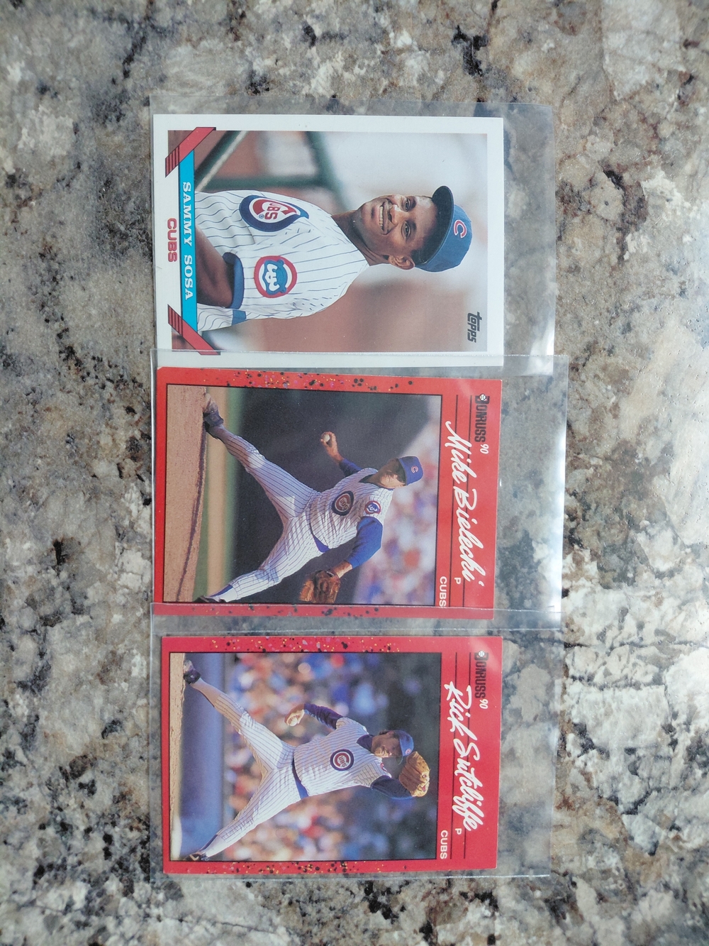 Chicago Cubs Baseball Cards - Red & White Design